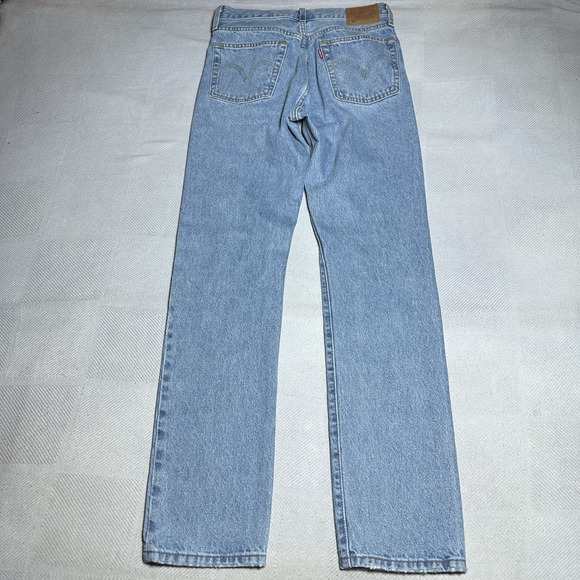 Levi's 501 Premium Jeans Womens 27x32 Distressed Repaired Button Fly Classic - Picture 10 of 16